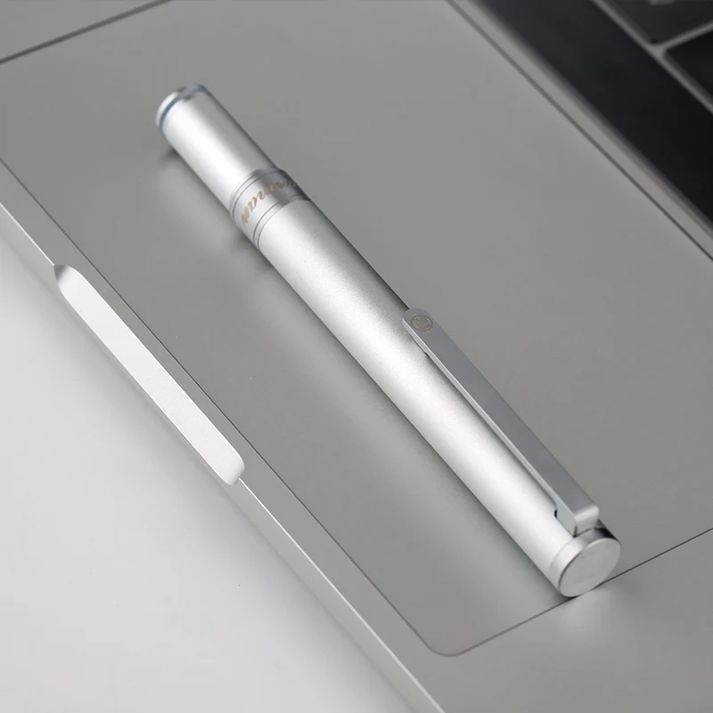 Moonman N1 креативный мини-перьевая ручка из алюминиевого сплава, стали, серебра, карманная короткая ручка, очень тонкая/тонкая 0,38/0,5 мм, модный подарок
