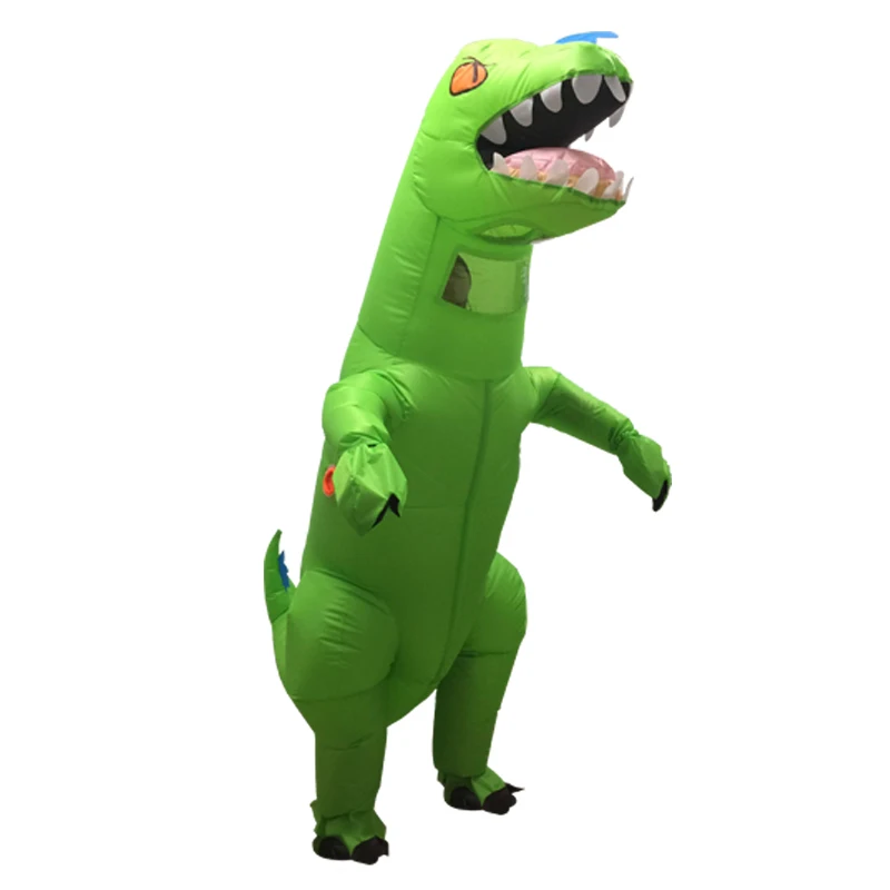 Зеленый динозавр надувные костюмы T-rex аниме косплей одежда Взрослый День благодарения Рождественская вечеринка события животных Костюм Платье игрушка