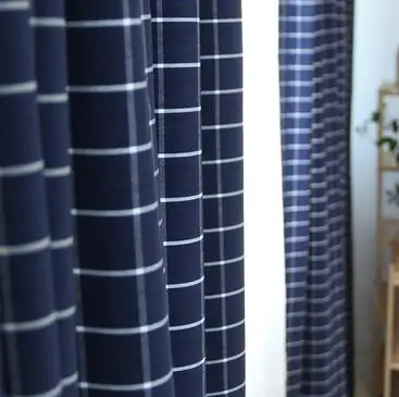 Simple Modern Plaid Shade Curtains Screens Custom Custom Living