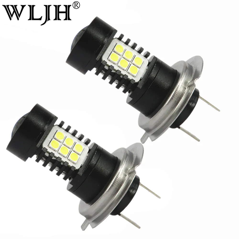 

WLJH 2x 800Lm 22W 3030 33x SMD H7 Led Lamp Car Auto Driving Daytime Running Light Bulb DRL Fog Light Headlight Low Beam 12V-24V