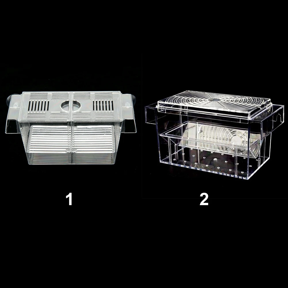 Фрай Мини Дом клетка ловушка изоляции аквариума разведение коробка плавающий аквариум инкубатория прозрачный Гуппи двухэтажный заводчик