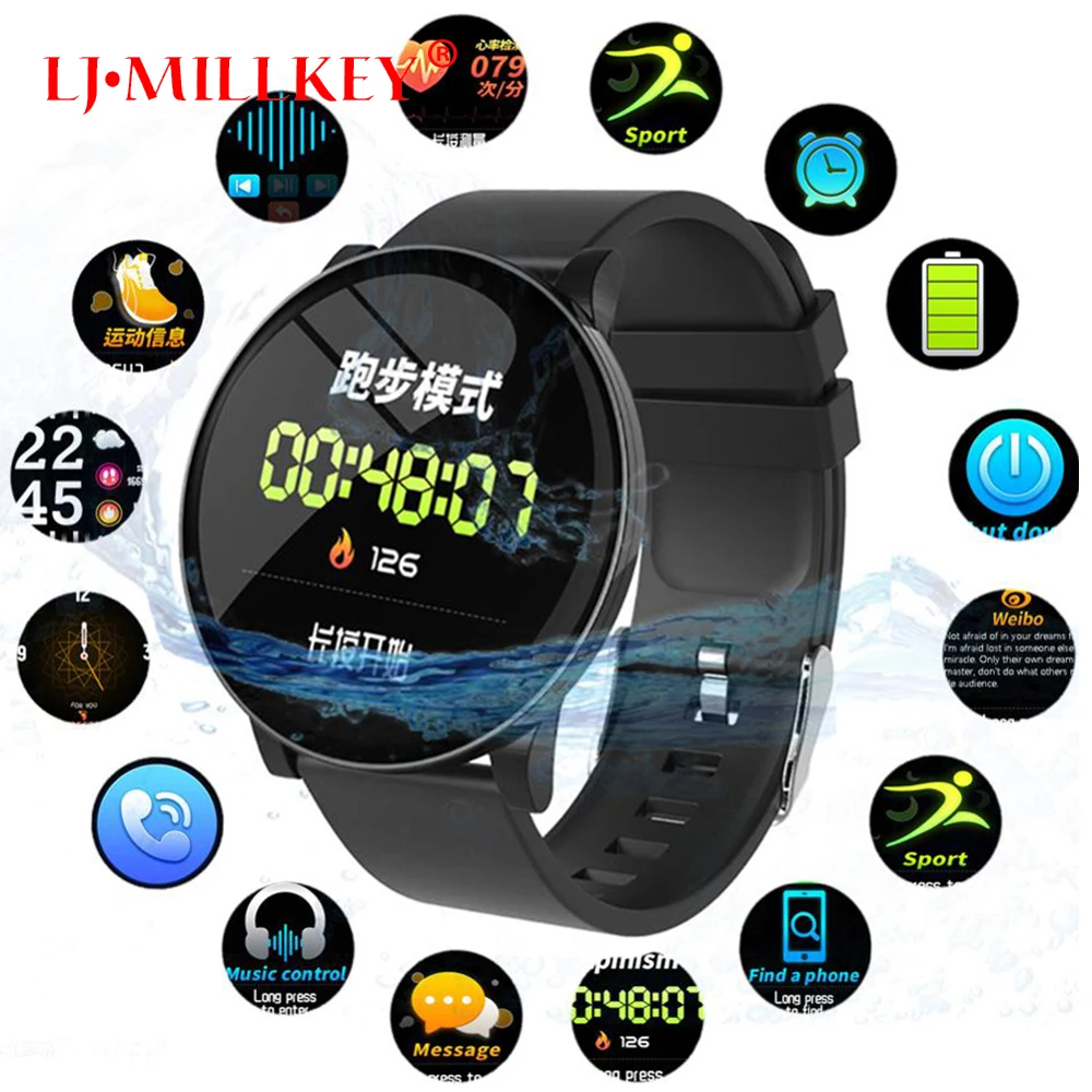 

Smart Bracelet with Heart Rate Blood Pressure Monitor,Smart Watch Pedometer Activity Tracker Bluetooth for Android & IOS