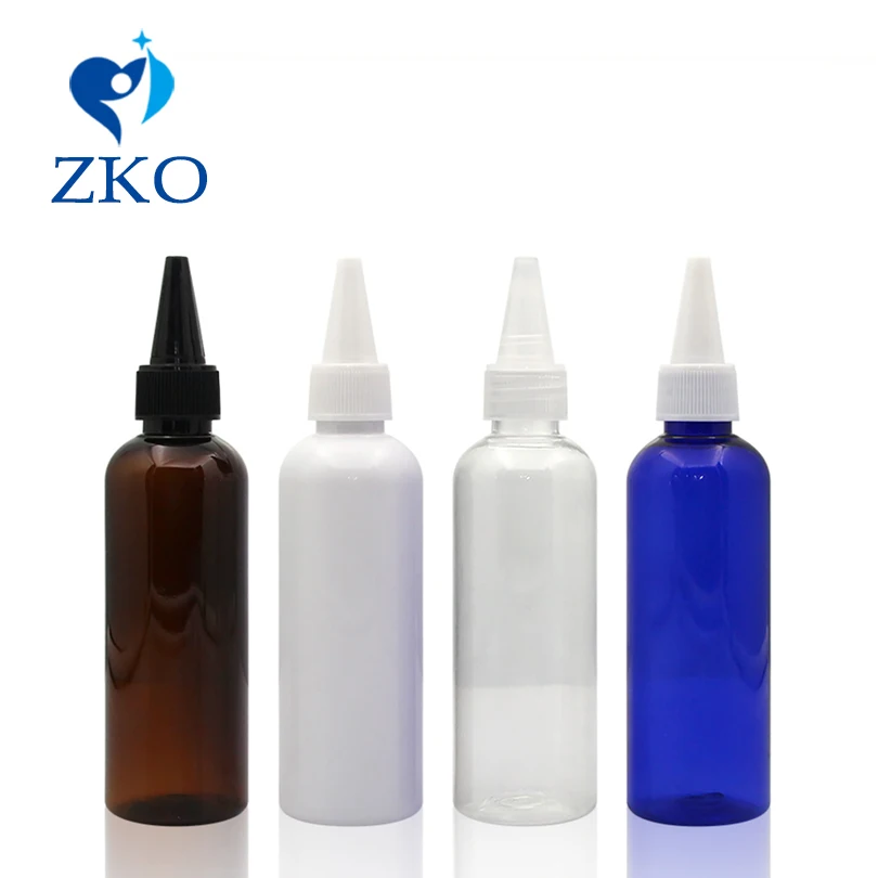 

1 pcs Free Shipping 100ml plastic bottle with nozzle mouth cap yorker cap refillable bottle