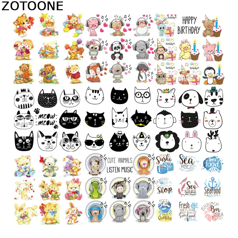 

ZOTOONE Iron on Letters Heat Transfer Cartoon Patches Iron on Transfers for Children's Clothes Applique Clothes Diy Patch Cute E