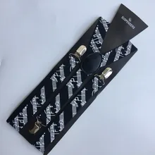 Модные поставки для мужчин версия музыка печати взрослых бретели для нижнего белья три клип ремень подтяжки с зажимами