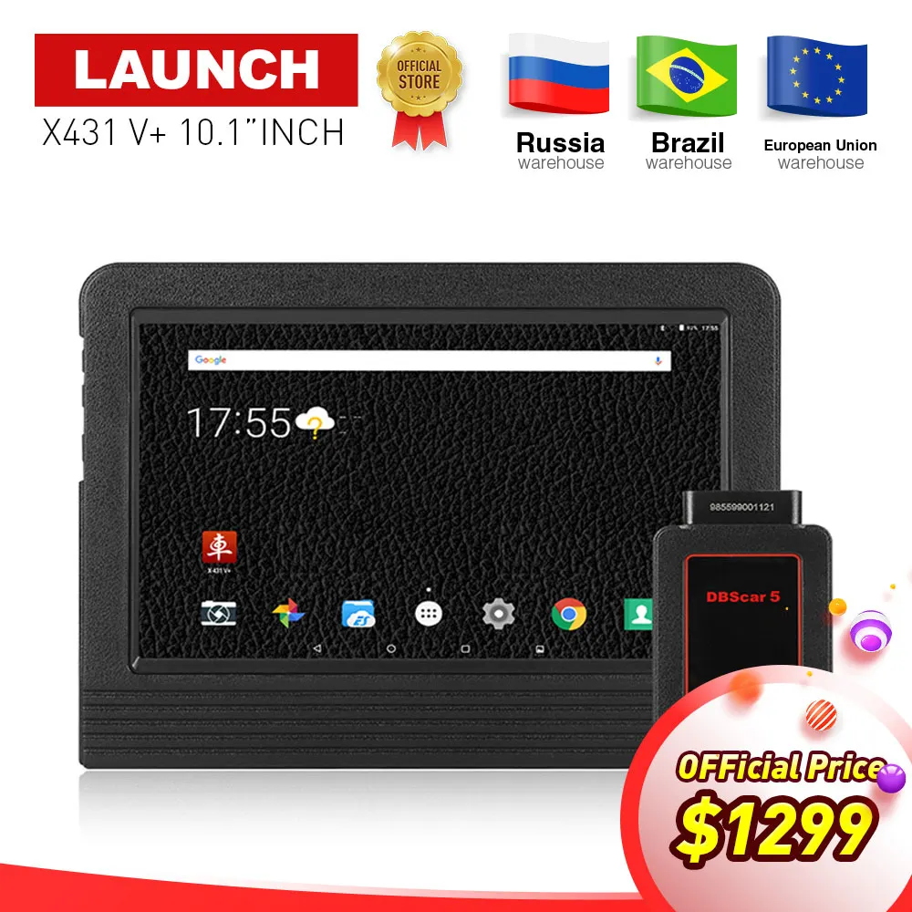 100 LAUNCH X 431 X431 V 10 1 inch Wifi Bluetooth Auto diagnostic scanner with 2