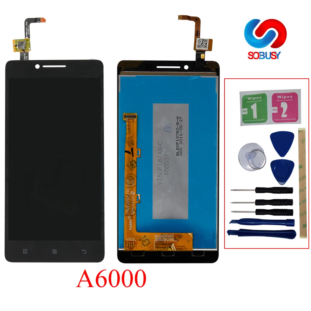 Экран 5 0 &quotЖК-дисплей для LENOVO A6000 K3 K30-T ЖК-дисплей сенсорный экран панель