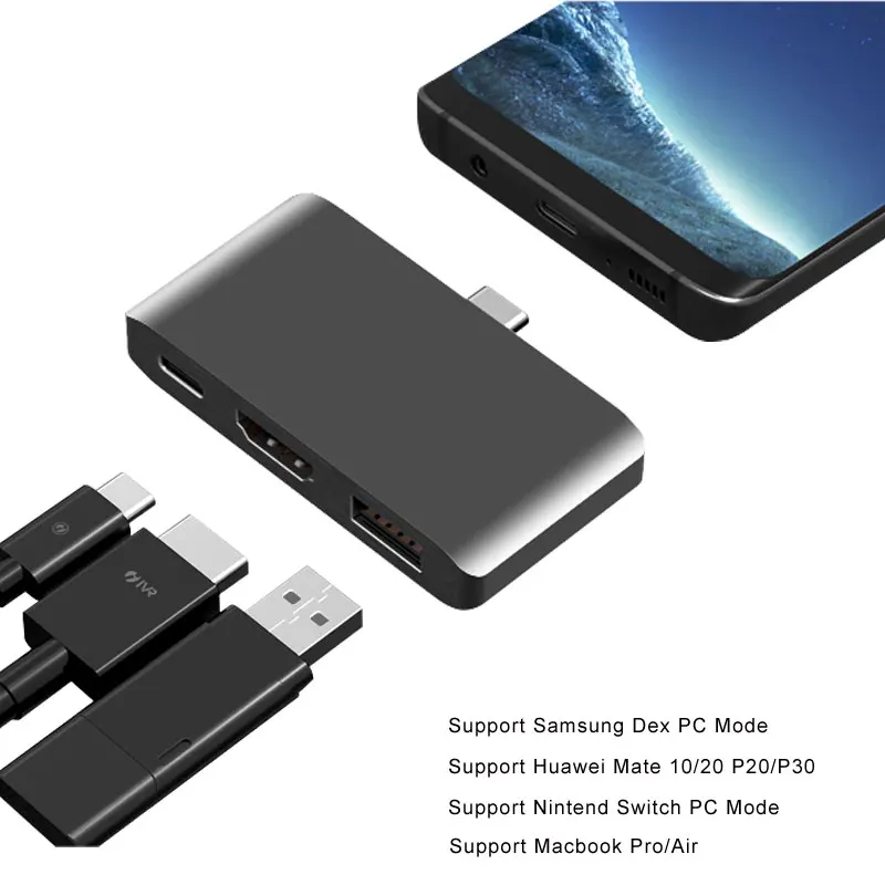 

Uosible USB Type C Hub to HDMI Thunderbolt 3 Adapter with PD support Dex Mode for Samsung Phone Nintend Switch Macbook Pro/Air