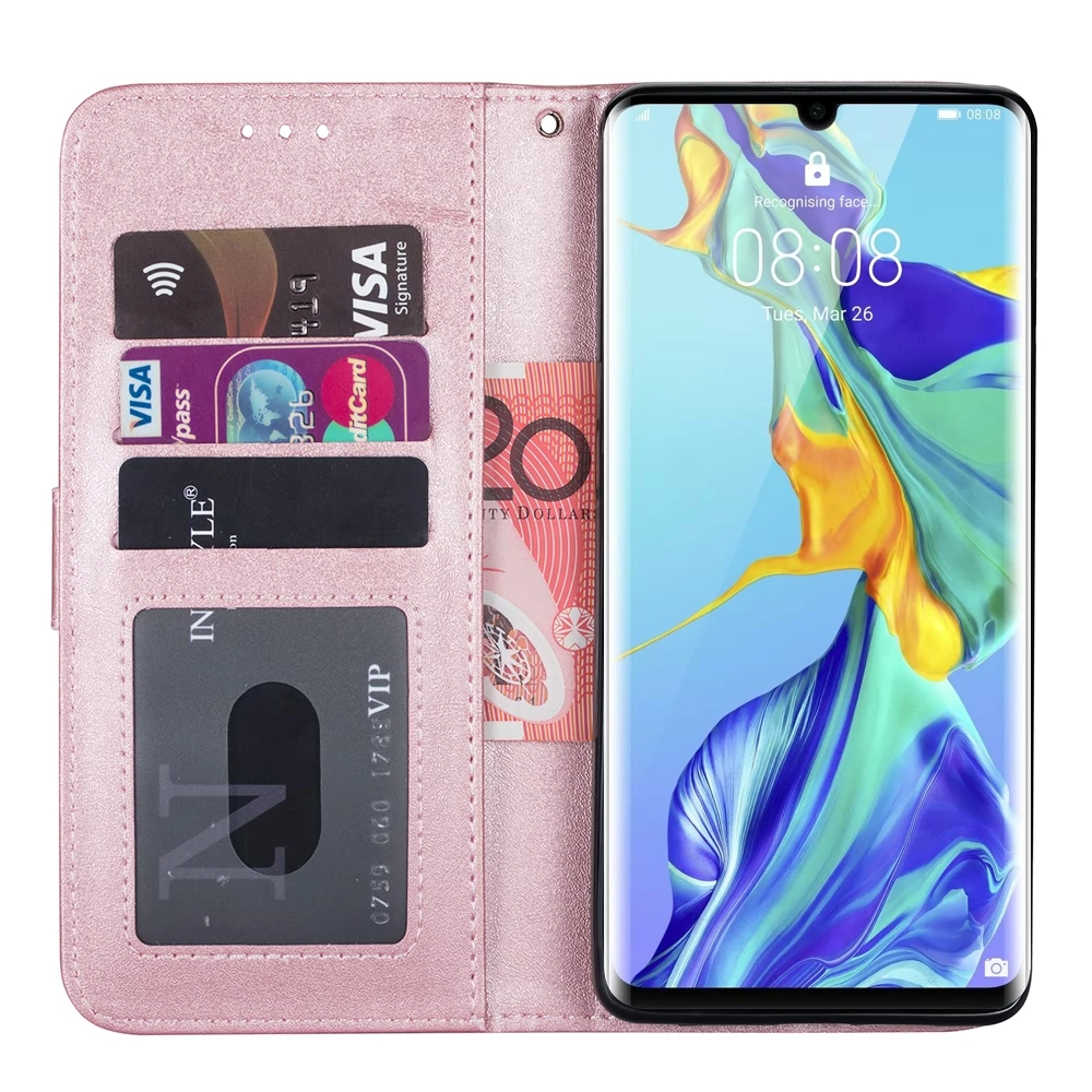 Роскошный чехол кошелек для телефона Huawei P30 Pro P20 Lite Mate 20 кожаный флип на молнии Y6 Y7