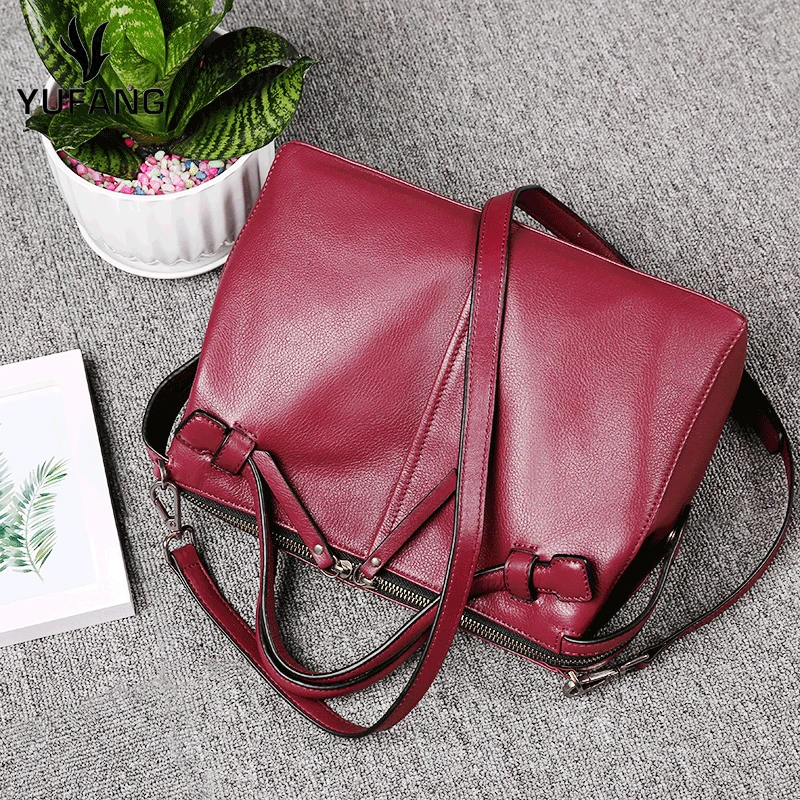

YUFANG Fashion Genuine Leather Woman Shoulder Bags Famous Brand Luxury Handbags Women Bags Designer Totes Female Mujer Bolsas