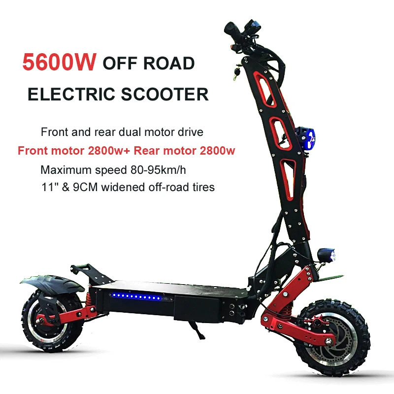 Discount 11inch electric scooter 60v3200w motor super off-road e-scooter 9CM widened off-road tires Maximum speed 80-95km/h 0