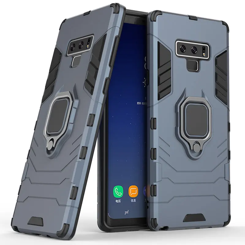 ZNP роскошные чехлы с подставками чехол для samsung Galaxy S10 S9 S8 A8 J4 J6 плюс держатель чехол для телефона с кольцом для samsung Note 9 A7 A8s A9 чехол - Цвет: Blue