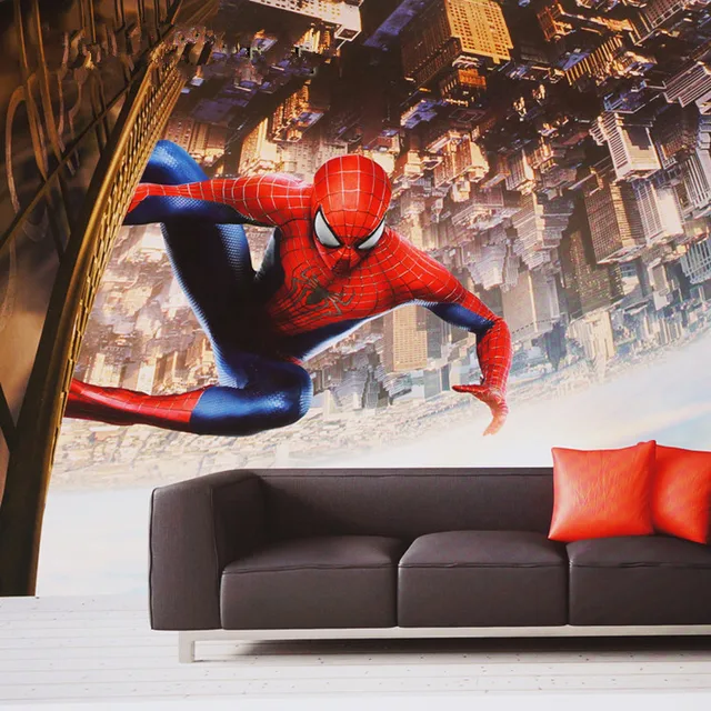 Spider Man Photo Wallpaper Custom 3D Wallpaper Marvel Movies Wall