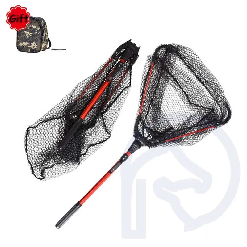 

Foldable Fly Fishing Net Retractable Telescoping Aluminum Alloy Pole Fishing Cast Nets Folding Landing Net Fishing Tackle