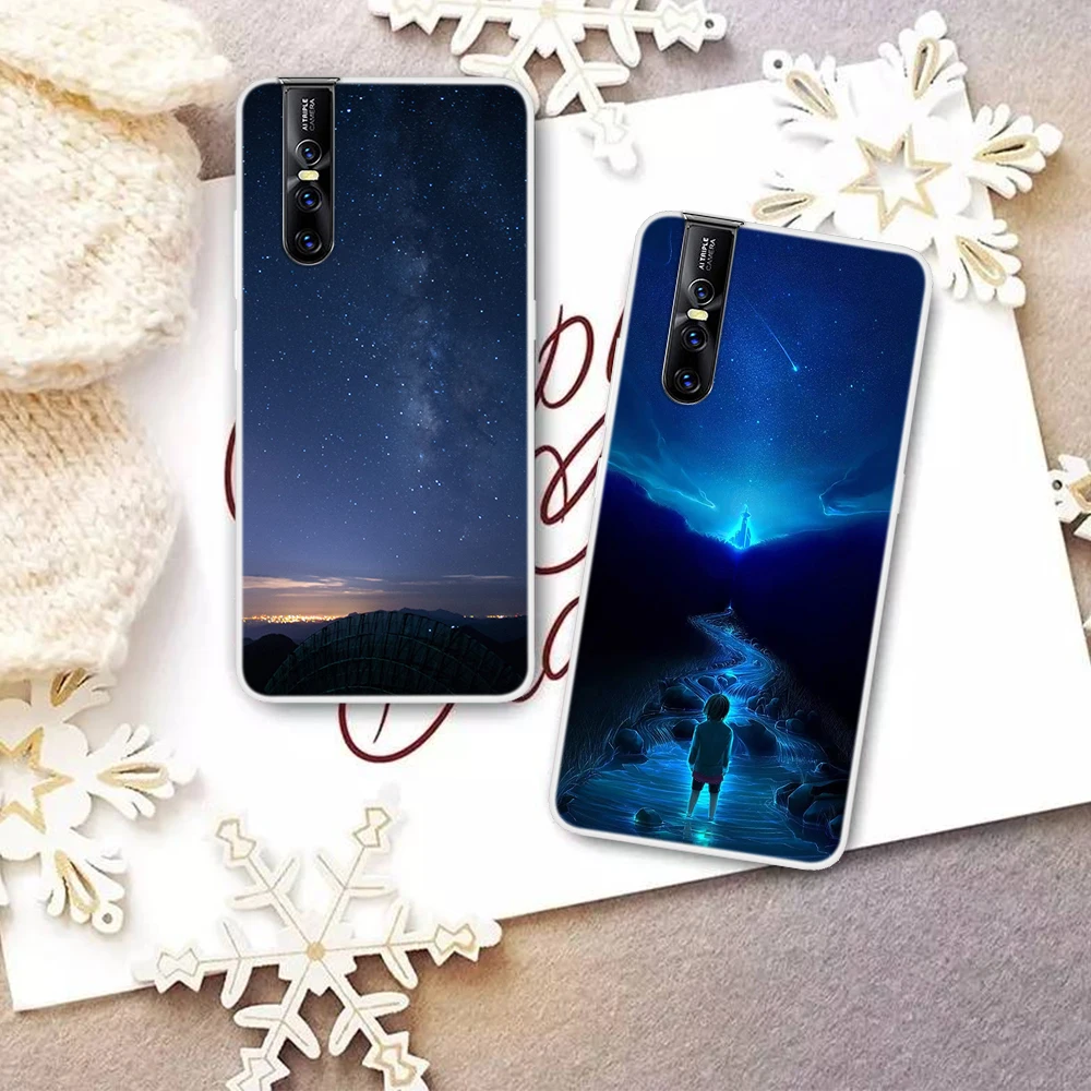 For Vivo V15 Pro Case Clear Bumper Star Print Back Cover For Vivo V15Pro Case Silicone TPU Coque For Vivo V15 Pro V 15 V15Pro