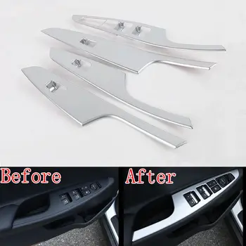

For Hyundai Tucson 2015 2016 Chrome Window Switch Adjust Cover Trim Panel Bezel Sticker ABS Interior Car Styling Accessories