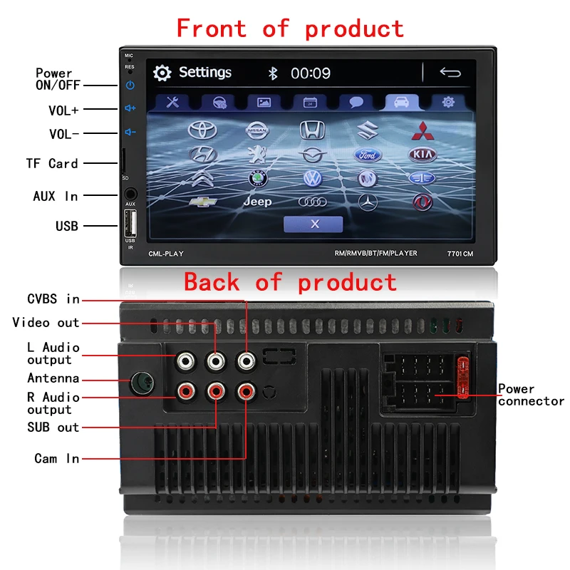 XST автомобильное радио Bluetooth " сенсорный экран BT Hands-free AUX USB FM Авто Аудио рулевое колесо управление MP5 плеер авторадио 2 Din