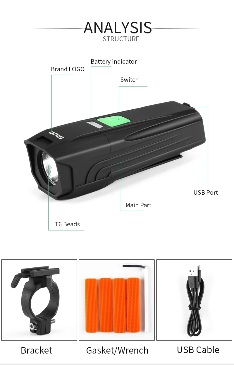 Clearance GIYO T6 LED Bike Front Light USB Rechargeable LED Light For Bicycle 450Lm Strong Cycling Waterproof Bike Light Front Handlebar 3 Clearance GIYO T6 LED Bike Front Light USB Rechargeable LED Light For Bicycle 450Lm Strong Cycling Waterproof Bike Light Front Handlebar 3