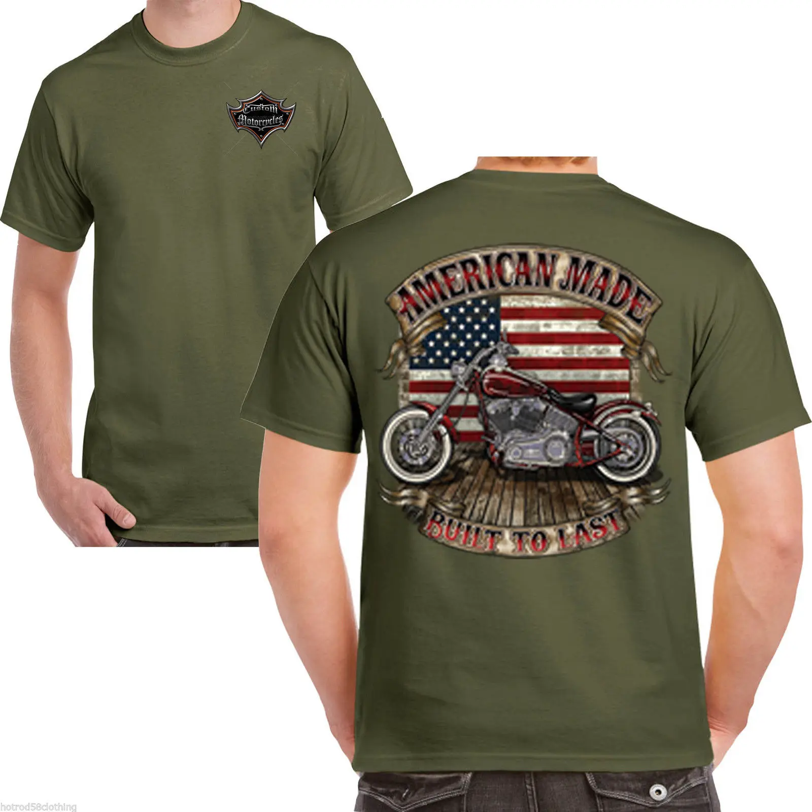 Indian Motorcycle Motard Rétro Vintage Moto Coton Homme T-Shirt