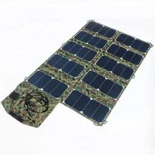 High Quality Wide Compatibility 64W Sunpower Foldable Solar Charger for Laptop/Cell Phone DC21V+Dual USB Output High Efficiency