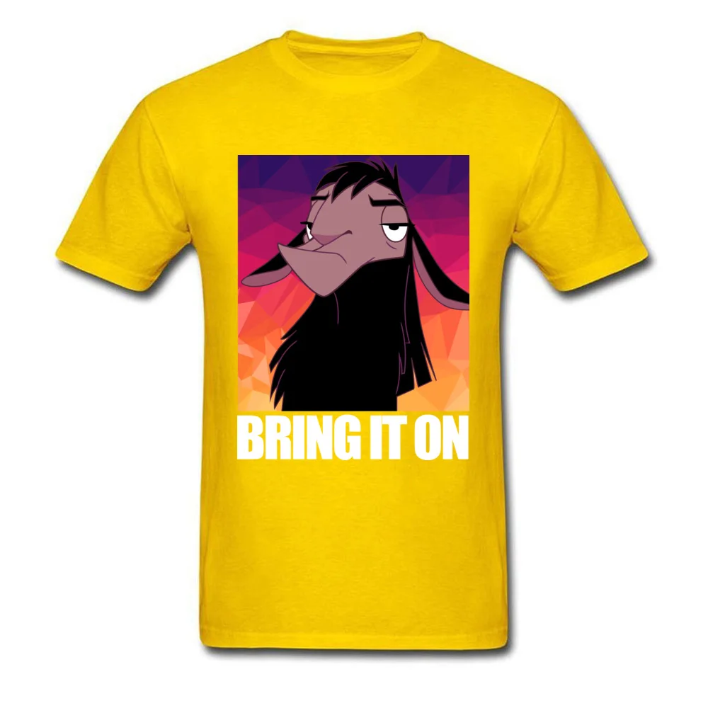 Bring It On Funny Tops Shirts Short Sleeve for Men 100% Cotton Fall O-Neck Top T-shirts Leisure Tops Tees Fashion Bring It On yellow