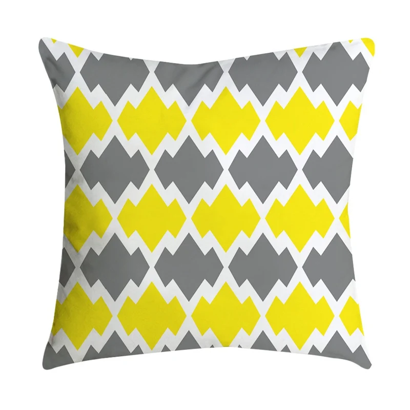 45x45 см желтый полосатый чехол для подушки с геометрическим рисунком, наволочка с принтом, чехол для подушки, текстиль для спальни, офиса, отеля - Цвет: F