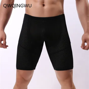 

Boxers Men's Underwear Sexy Sleepwear Casual Breathable Comfy Homewear Sleep Shorts Knee-length Sheer Men Pajama Bottoms Boxers