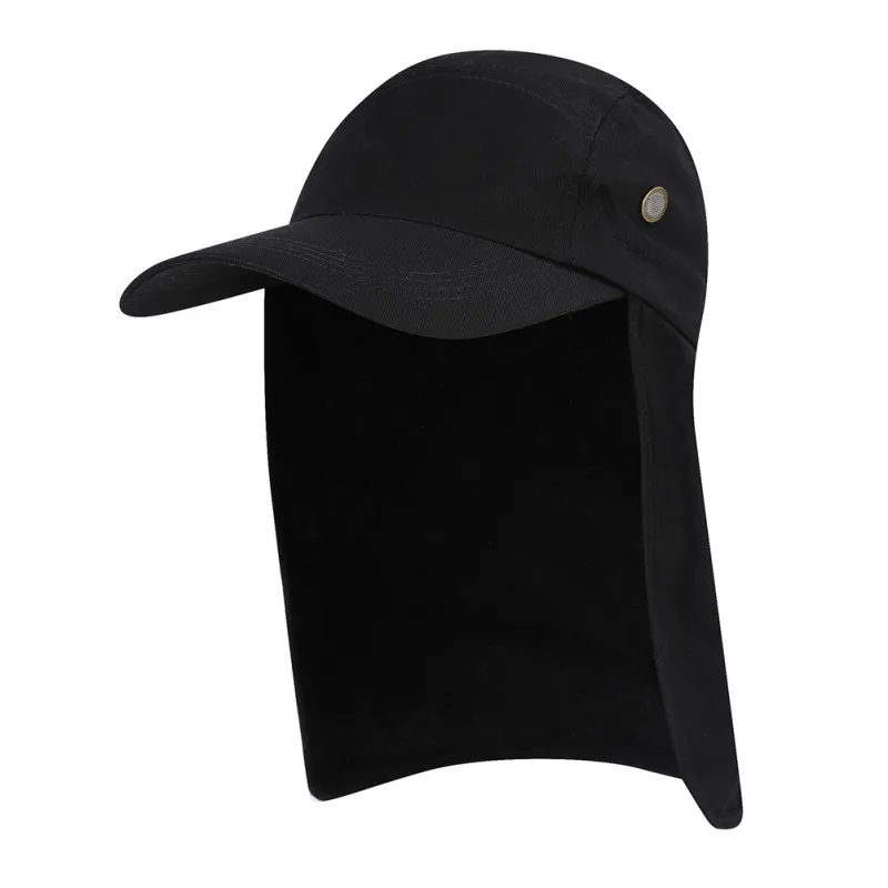 Unisex Fishing Hat Sun Visor Cap Hat Outdoor UPF 50 Sun Protection with Removable Ear Neck Flap Cover Hiking