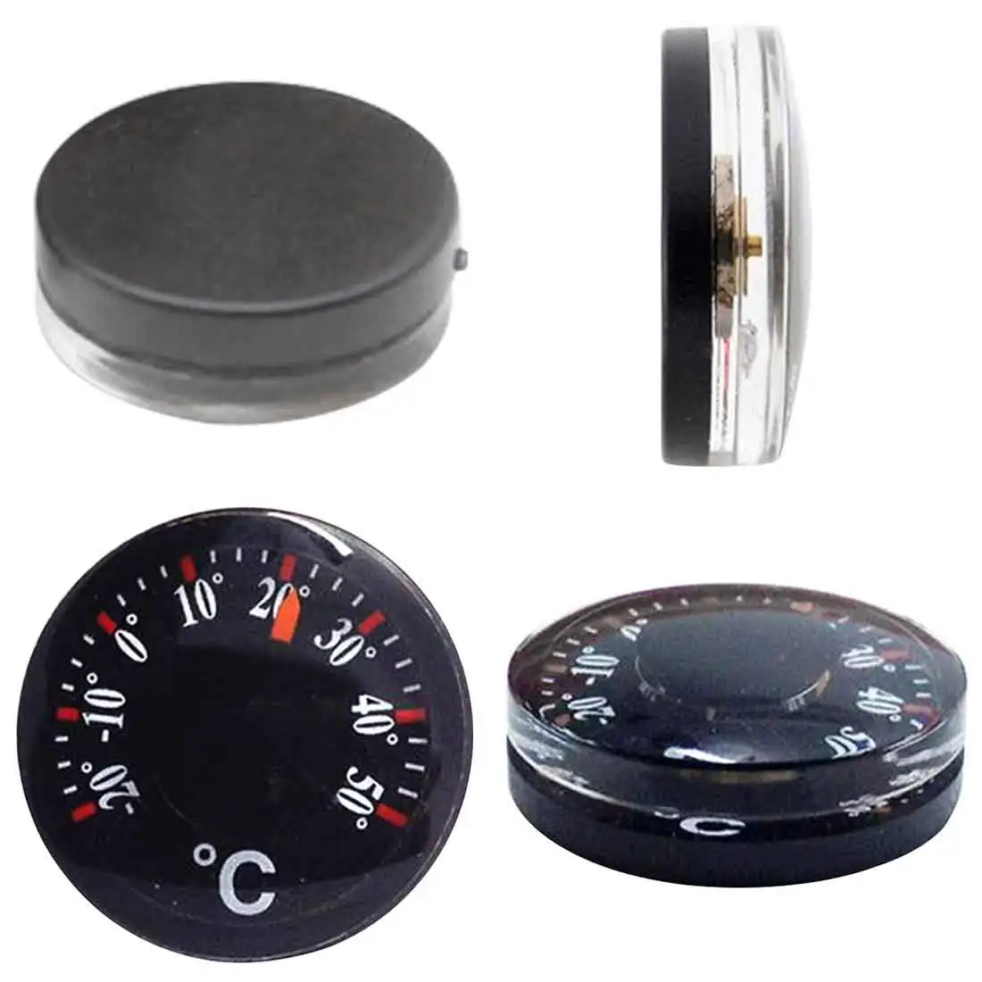 Мини диаметр 20 мм Открытый водонепроницаемый пластиковый круглый Автомобильный термометр указатель градусов термометр Цельсий