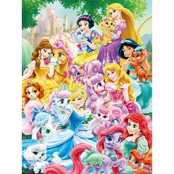 

Full Square/Round Needlework Diamond Embroidery Beautiful Princess DIY 5D Diamond Painting Cross Stitch Mosaic Kits