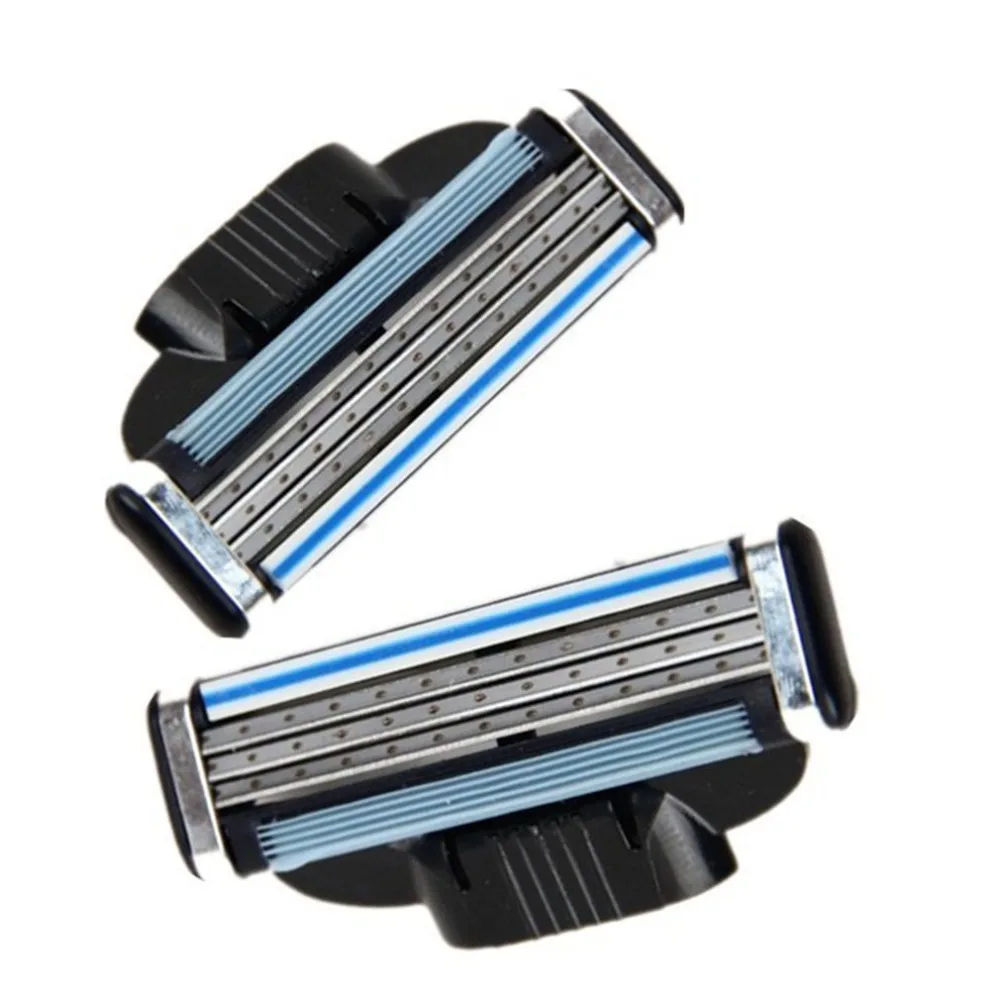 4PCS SET 3 Layers Men Face Shaving Razors Blades Male Manual Razor Blades For Standard Beard 4