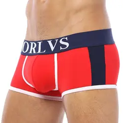 ORLVS бренд Для мужчин боксер Для мужчин нижнее белье Новый хлопок U Чехол Сексуальные трусы хлопок Штаны плавки, шорты-боксеры мужские