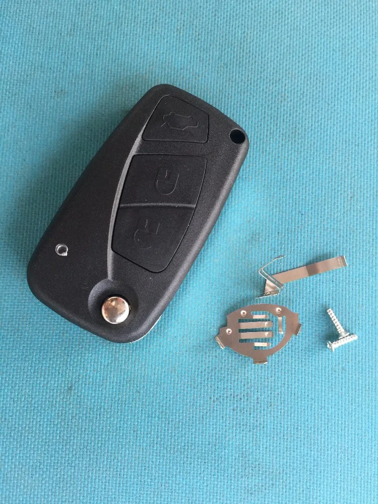 ZABEUDEIR 1 шт. Сменный флип-чехол для ключей, черный чехол для Fiat CROMA LINEA SCUDO STILO FIORINO BRAVO, 3 кнопки, брелок для пульта дистанционного управления
