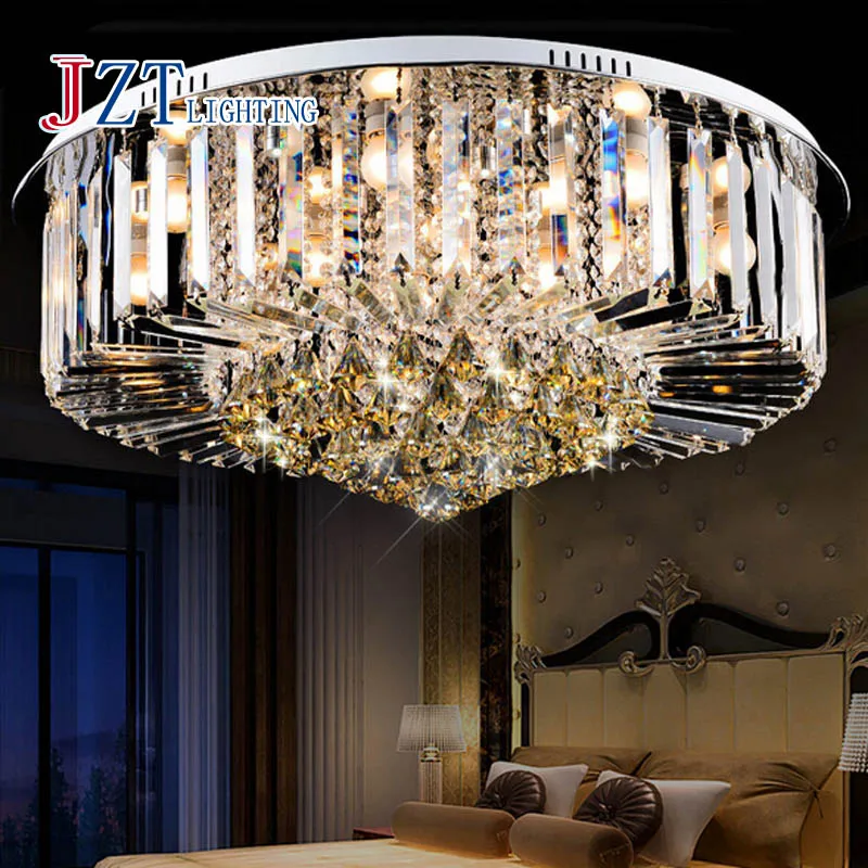 Z Modern Luxury Fashion Chandelier Round K9 Crystal Ceiling Lamp LED Lighting Lamps For Living Room Restaurant Crystal Lights