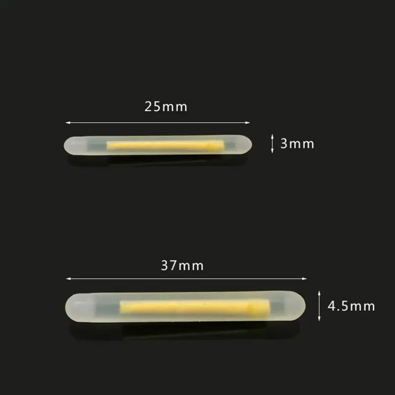 Новинка, 10 шт., рыболовный Флуоресцентный светильник, светильник, ночной поплавок, клипса на темное свечение, палка, легкое положение, практичные рыболовные инструменты, 2 размера