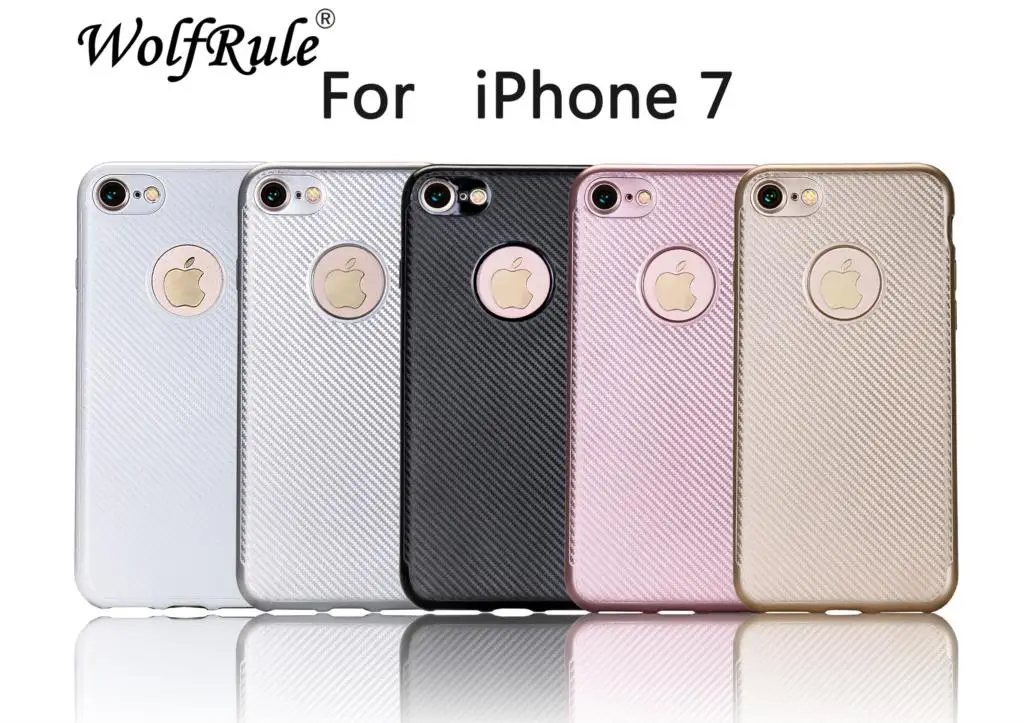 WolfRule For Cover iPhone 7 Case Soft Silicone Rubber Phone Cover Case for iPhone 7 Cover for iPhone 7 iPhone 8 Coque Fundas