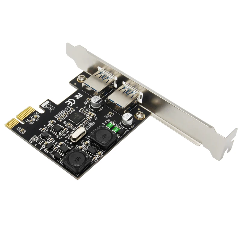 Плата расширения PCI E с 2 портами USB 3 0 внешняя плата USB3.0 PCIe модулями питания чип NEC