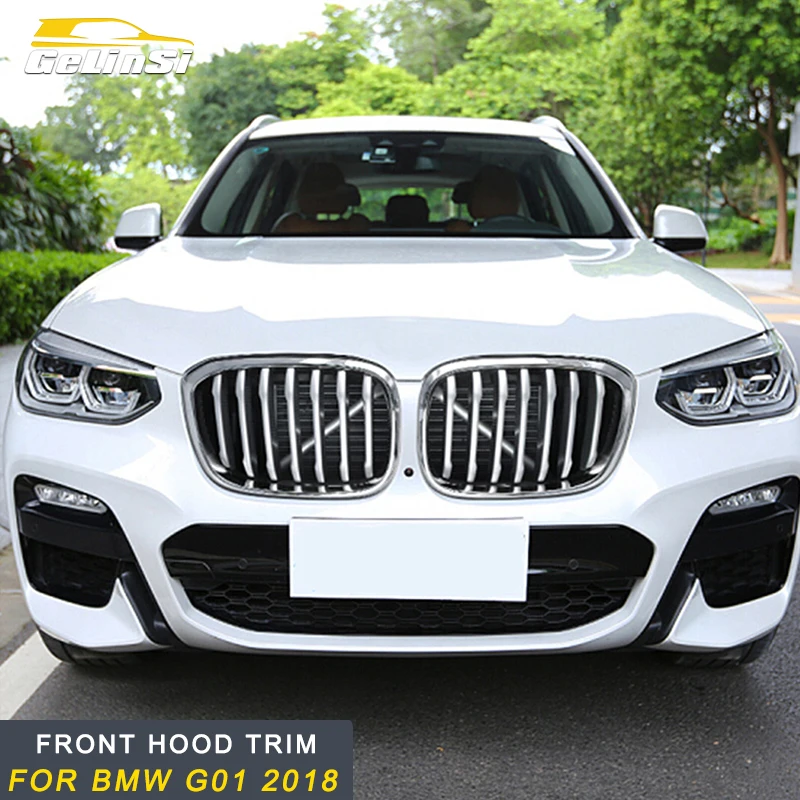 GELINSI For 2018 BMW X3 G01 14Pcs/set Grille Grill Garnish Trim Styling Strips Fit Cover Car Front Hood | Автомобили и мотоциклы