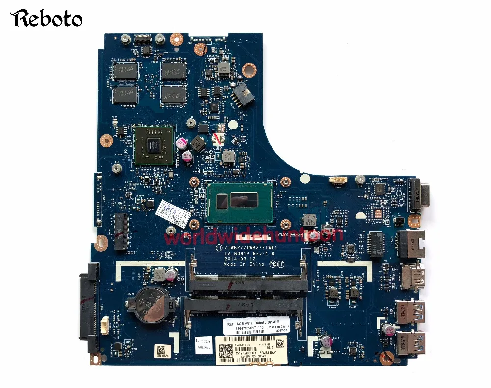 Классическая материнская плата для ноутбука Lenovo B50 70 с ЦП SR1EB i7 4510U PN 5B20G46186