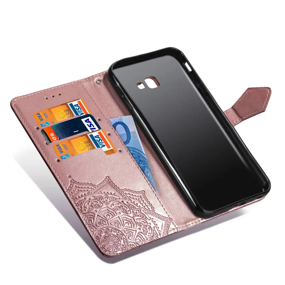 Phone Cases Stand Flip Case For Samsung Galaxy J4 J6 Plus J8 2018 J 4 6 J400F J600F J810F J415F J610 Luxury Leather Wallet Cover best case for samsung