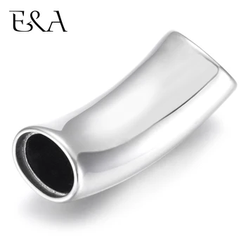 

Stainless Steel Curved Oval Tube Beads Mirror Polish Hole 11*7mm Slide Charms Bracelet Jewelry Making DIY Accessories Supplies