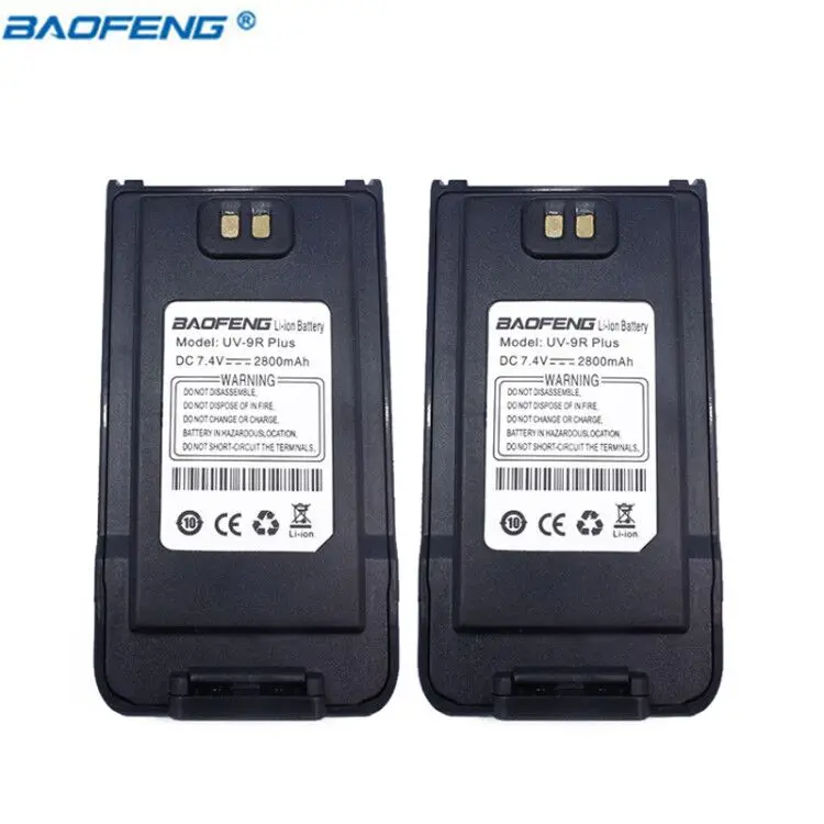 

2PCS BAOFENG UV-9R Plus DC 7.4V 2800mAh Li-ion Battery for Waterproof UV9R Plus Walkie Talkie UV9R Plus Ham Portable 2 Way Radio