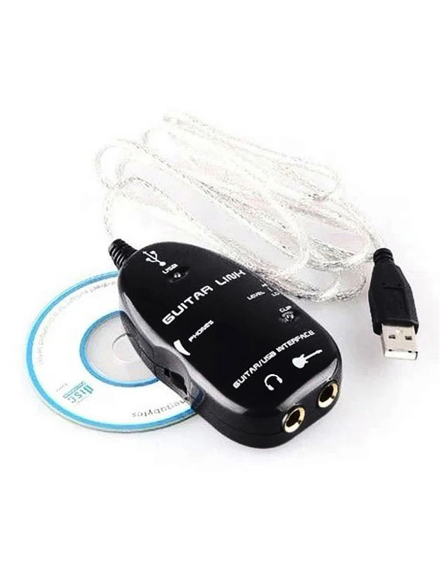 

USB Guitar Sound w/ 3.5mm Jack Guitar to USB Link Cable for PC/Mac Recording USB Guitar Sound Effect Connecting Cable