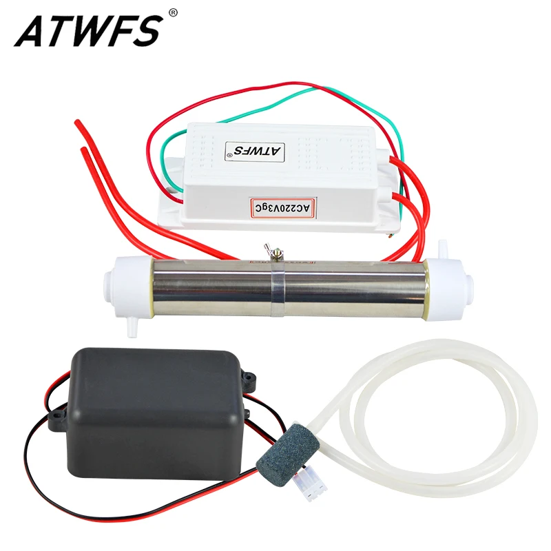 ATWFS новейший комплект, генератор озона 3000 мг/ч 220 В Воздушный Озон стерилизатор воды генератор озона воздушный насос мытье овощей и фруктов