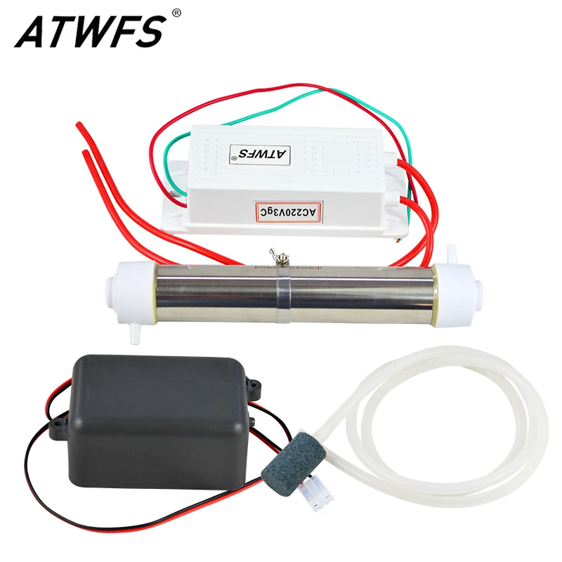 

ATWFS Newest Ozone Generator Kit 3000mg/h 220v Air Ozone Water Sterilizer Ozone Generator Air Pump Washing Vegetable Fruit