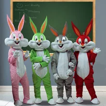 Недорогое Платье с кроликом для взрослых, мультяшный талисман, костюм