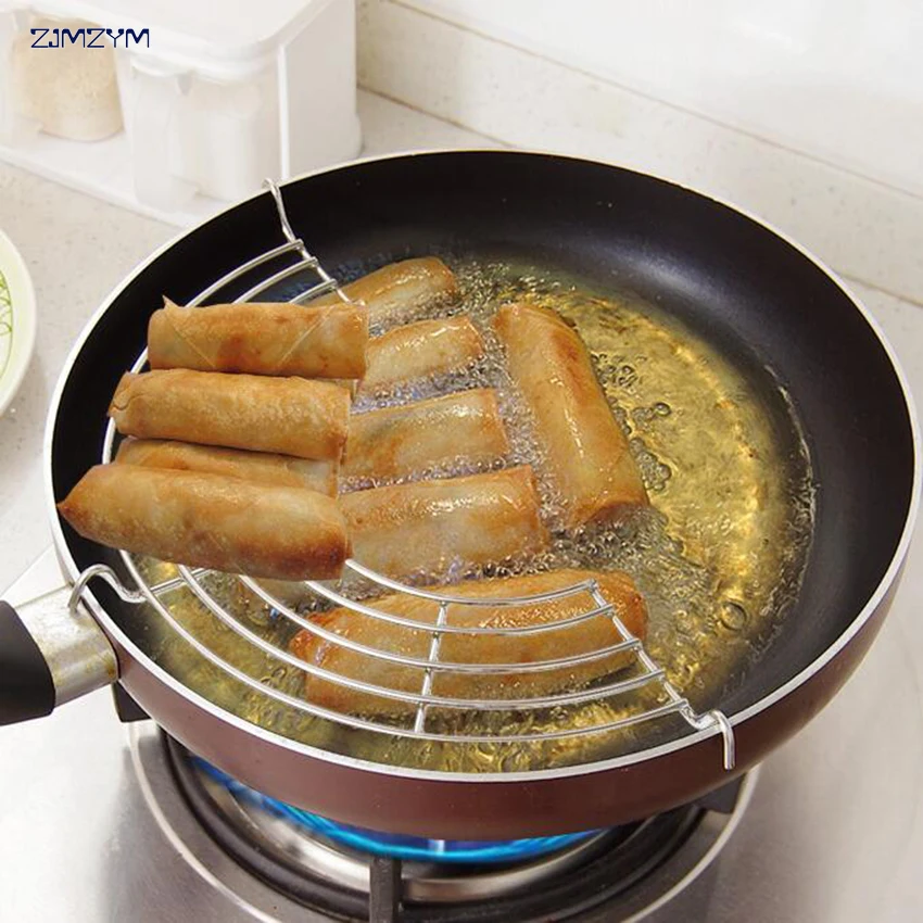 

Semicircular Stainless Steel Steam Rack Pot Holder Shelving Insulation Steam Tray Lek Oil Rack Cooking Tool