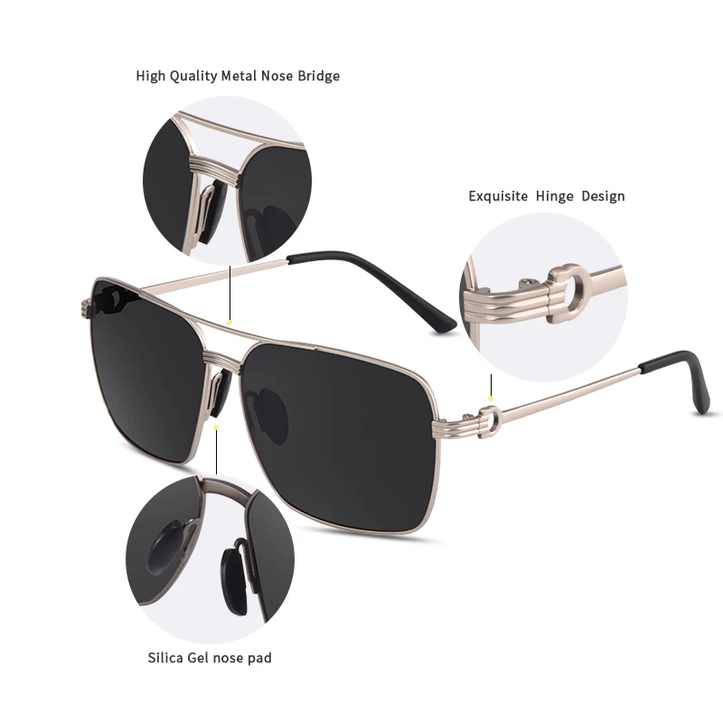 AOFLY, фирменный дизайн, классические поляризационные солнцезащитные очки для мужчин, очки для вождения, сплав, Ретро стиль, оправа, квадратные солнцезащитные очки, мужские zonnebril heren