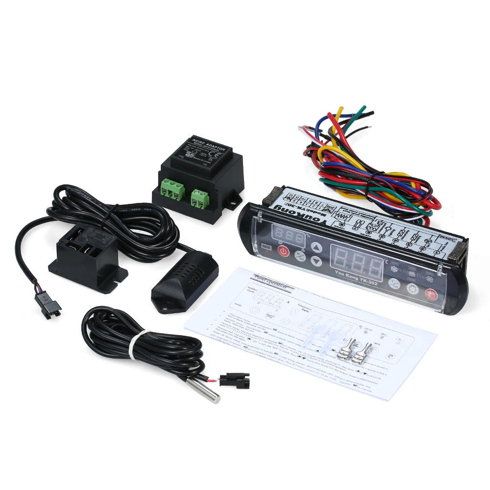 

YouKong 220V Digital Temperature and Humidity Controller Medicine Cooler Microcomputer Temperature Controller Thermal Regulator
