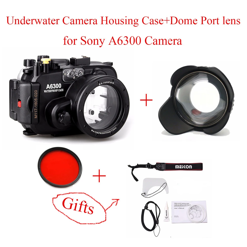 Водонепроницаемый чехол Meikon 40 м/130 футов для подводной Камеры Sony A6300